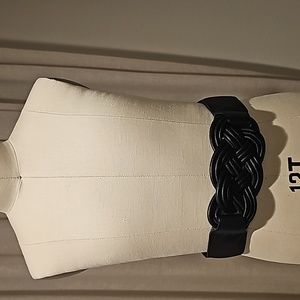 Faux Leather Elastic Belt Size S/M
